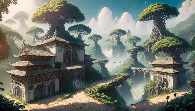 森と融合した東洋の都