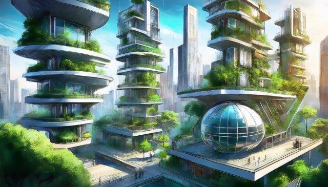 緑化された未来都市