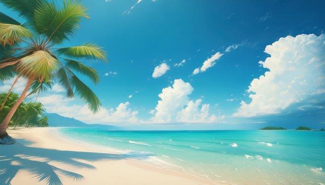 夏空と南国の美しい海