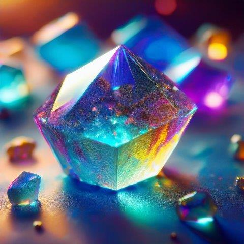 宝石のようなカラフルな結晶