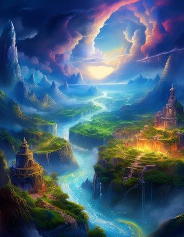 ファンタジーな世界の立体地図